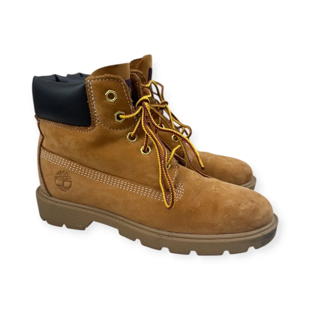 Timberland Youth 2 Wheat Nubuck Leather Ankle‎ Boots Kids Casual Waterproof